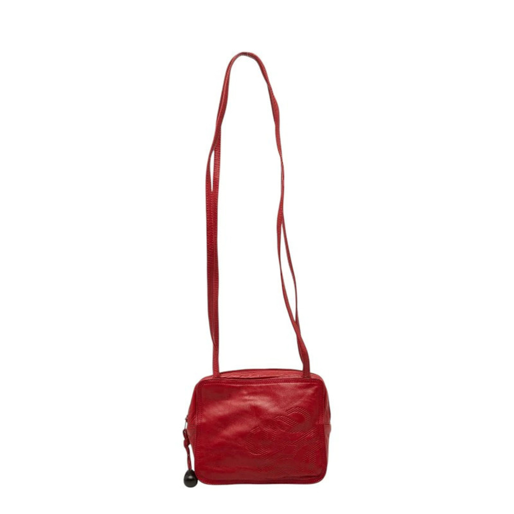 Loewe Anagram Shoulder Bag Red Leather